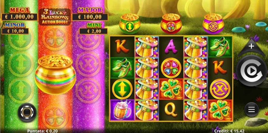 3 Lucky Rainbows Action Boost Simboli - -