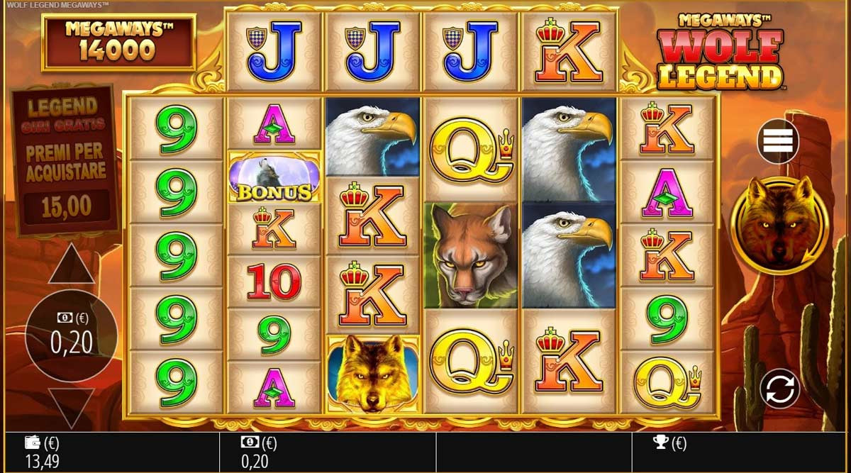 Wolf Legend Megaways Simboli - -