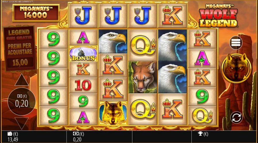 Wolf Legend Megaways Simboli - -