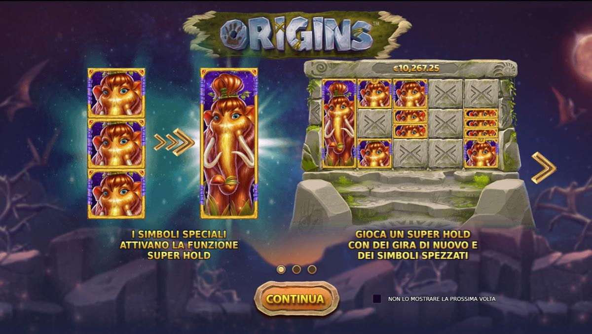 Origins Schermata Iniziale - -