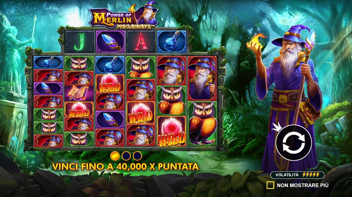 Power Of Merlin Megaways Schermata Iniziale - -