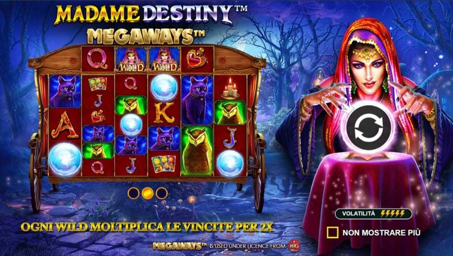 Madame Destiny Megaways Schermata Iniziale - -