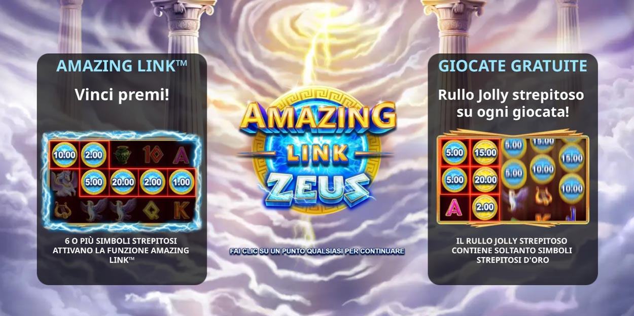 Amazing Link Zeus Schermata Iniziale - -