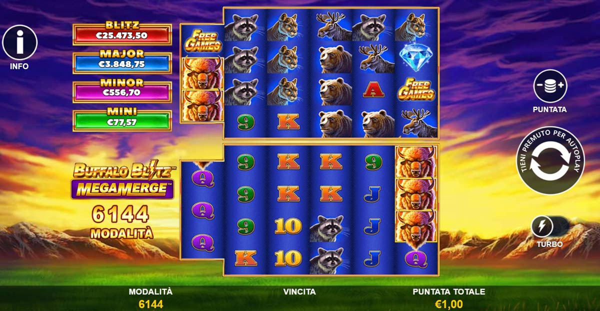 Buffalo Blitz Mega Merge Simboli - -
