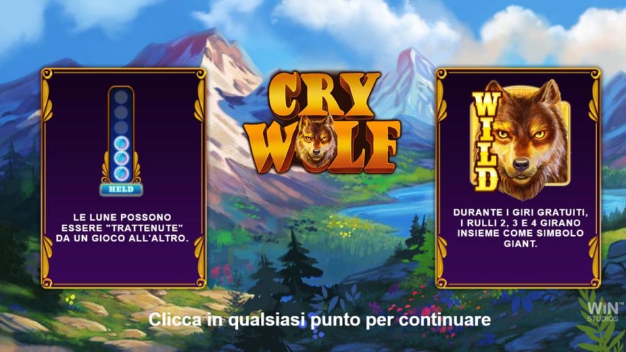Cry Wolf Schermata Iniziale - -